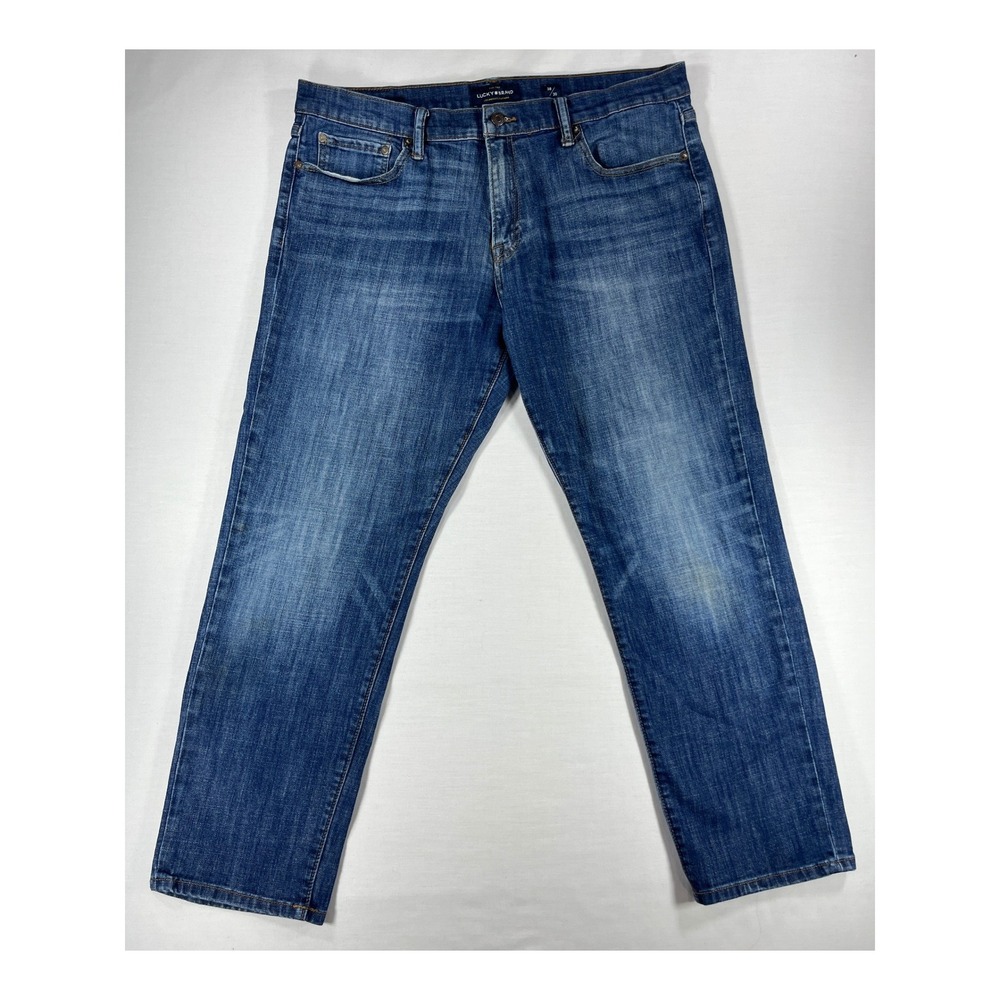 Lucky Brand 221 Straight Leg Jeans Mens 38x30 Medium Wash Blue Denim Pants
